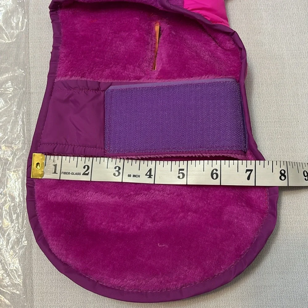 Boots & Barkley Dog Quilted Puffer Jacket Size XS Pink & Purple Colorblock 10 LB